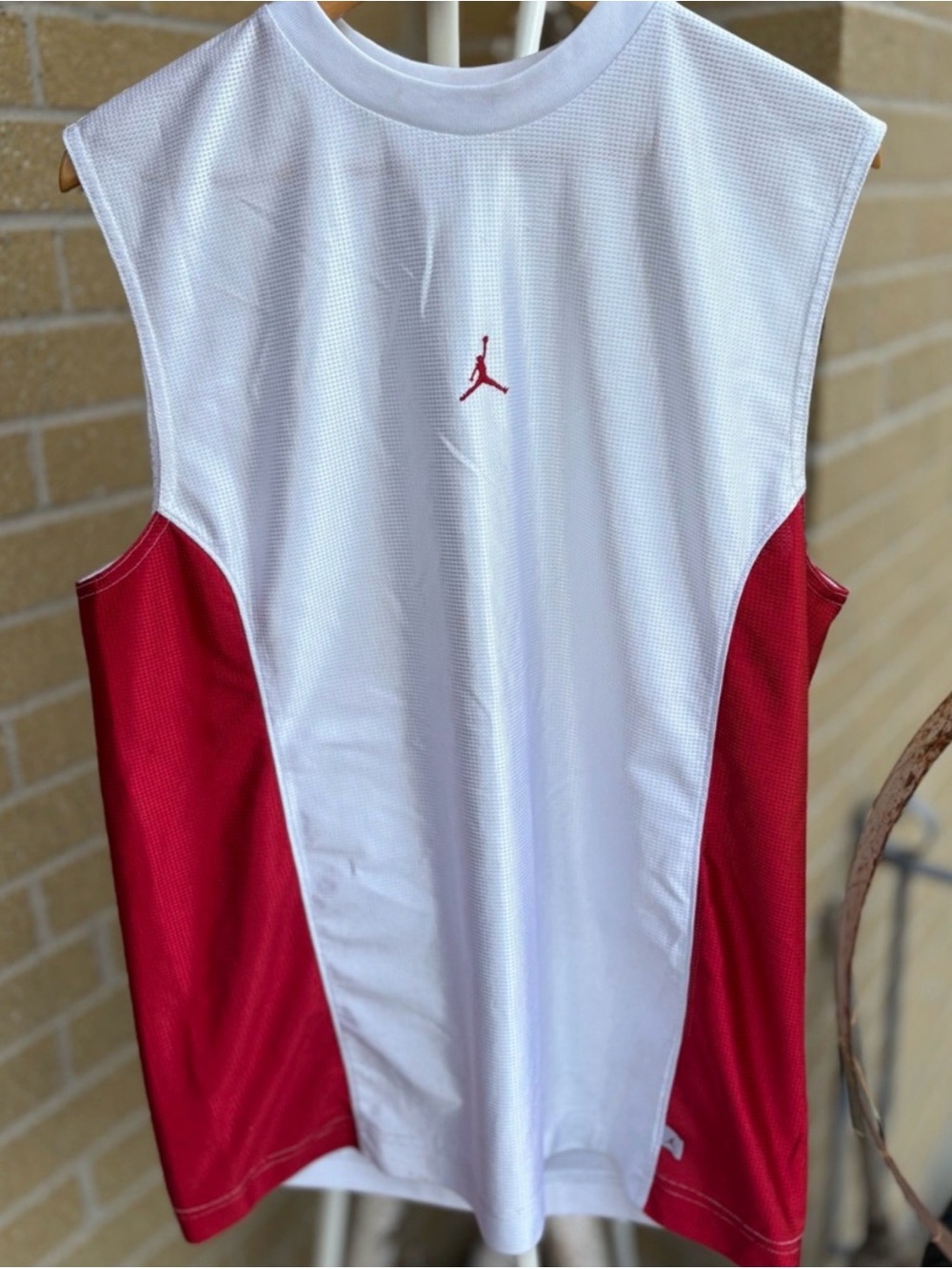 Jordan White & Red ' Sleeveless Basketball Jersey